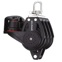 Marine Boat Yacht Sailboat Hardware 57mm 2 1/4 inch Triple Swivel Shackle Angle Fairlead Cleat Becket Block Master BB-0513FE