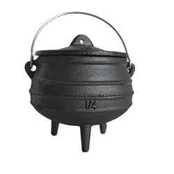 1/4# Cast Iron Cauldron Magic Pot Cooking Potjie Perfect for Incense Smudge Kit Sage Holder Altar Ritual Burning Holder