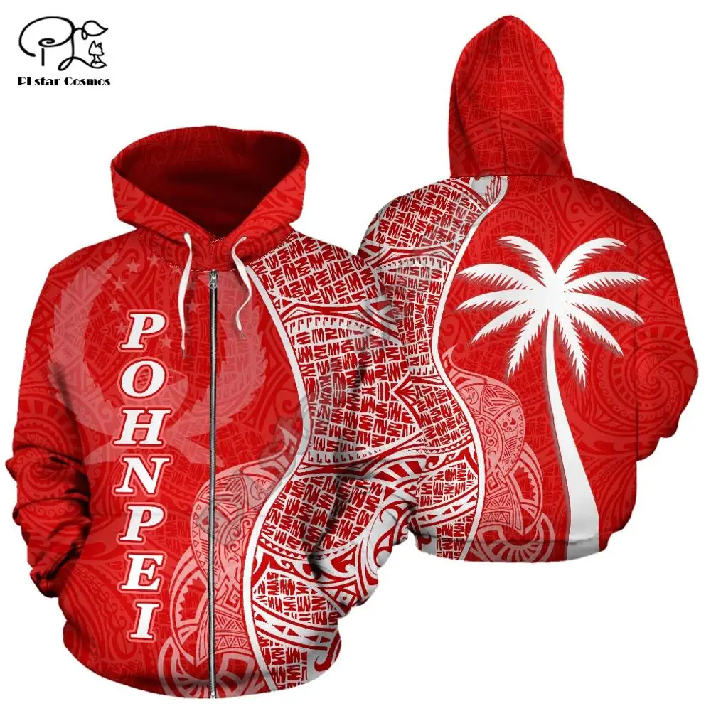 NewFashion Island Country Flag Pohnpei Polynesian Culture Retro Tattoo Tracksuit Men/Women Pullover Harajuku 3DPrint Hoodies A12