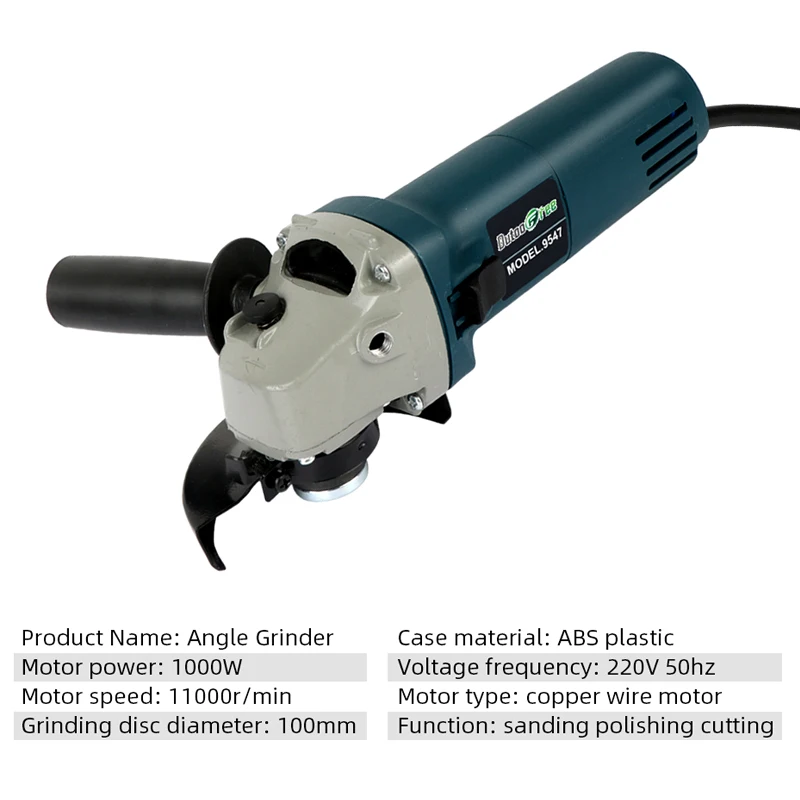 1000W 220V Electric Chain Saw Angle Grinder Woodworking Glass Stone Grinding Machine With Angle Grinder Chainsaw Attachment