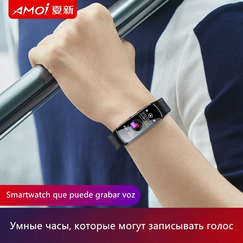 Amoi B80 Smart watch bracelet voice activate covert digital voice Recorder MP3 Music Player smart wristband Stealth Dictaphone