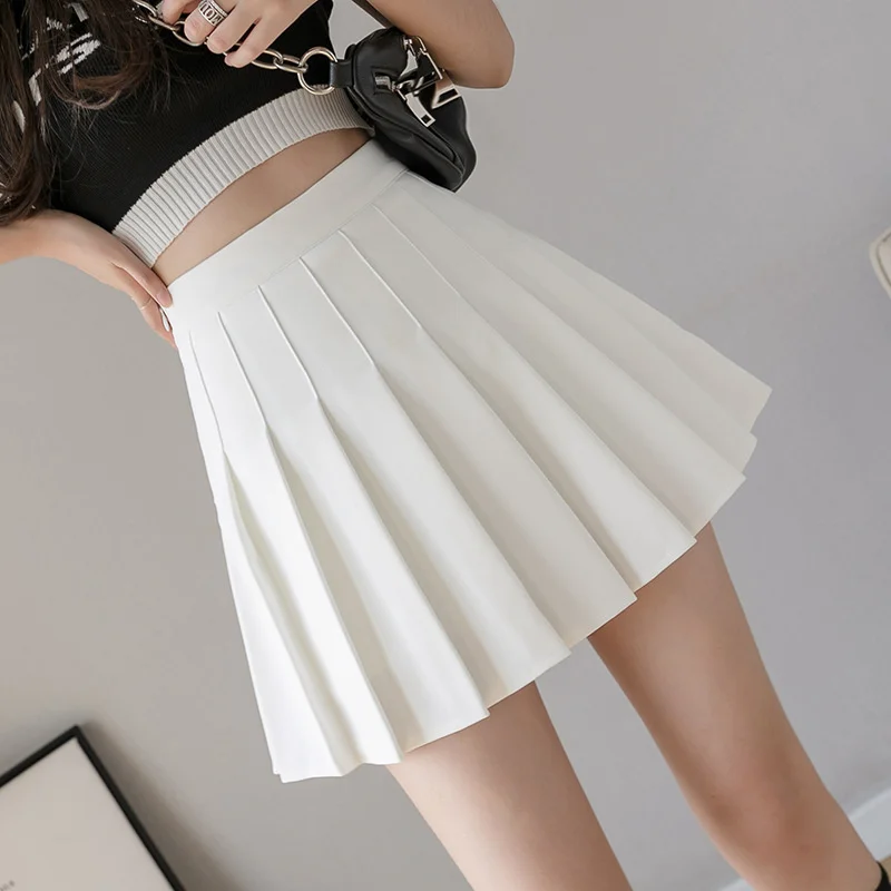 Women Micro Skirt Plaid Pleated Skirt Black Mini Skirts Women Summer Winter High Waist Sexy Pink White Tennis Skirt Y2k Goth