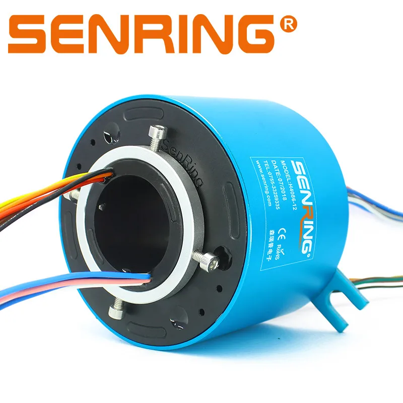 New through bore ID 40mm slip ring 6 wires/12 wires each 10A with OD 86mm senring