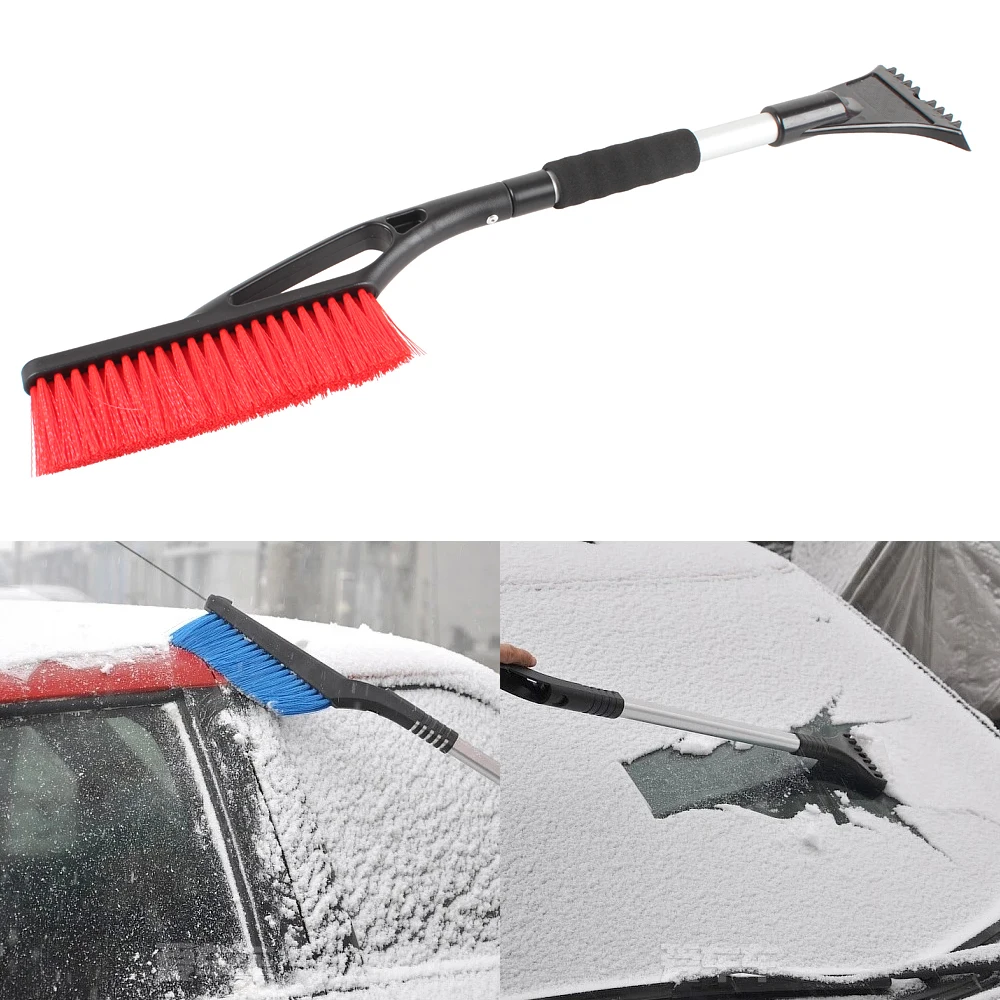 

WintCar Snow Ice Scraper 2 In 1 Auto Retractable Shovel Removal Brush Shovels Scrapers Clean Tool