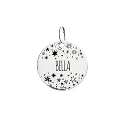 002 Cat Dog ID Tag Personalized Custom for Pets Collar Name A Sky Full of Stars Front and Back Engraving