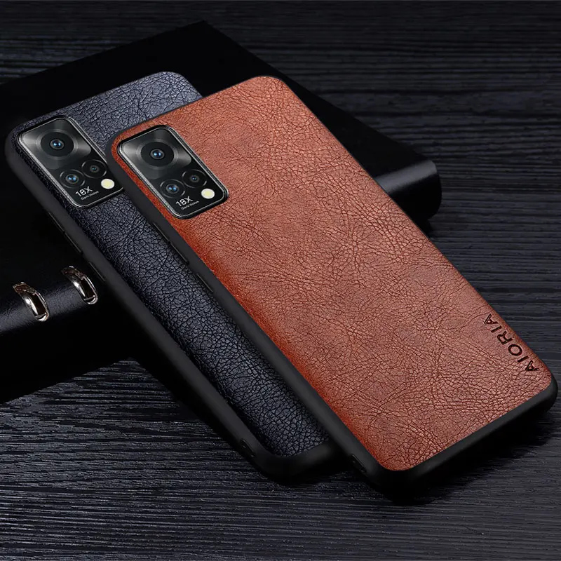 Leather Case For Meizu 18X Luxruy Business Style Retro Litchi Pattern Shockproof TPU/PC Back Cover for meizu 18x phone case