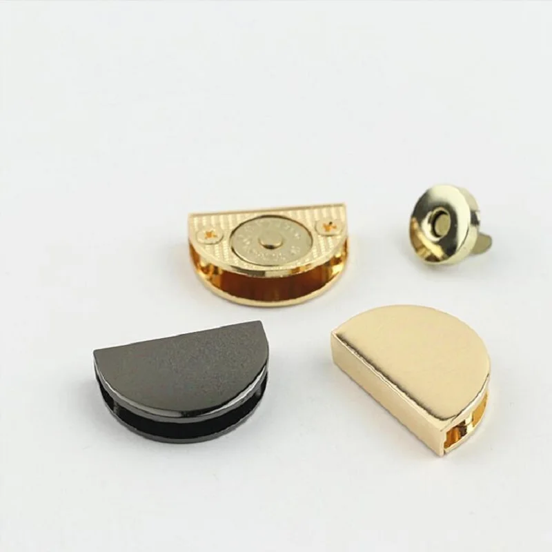 10pcs/lot luggage handbag hardware accessories messenger bag semi-circular magnetic button lock decorative buckle accessories