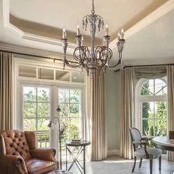 American Ceiling Chandelier France E14 Wooden Chandelier For Kitchen Pendant Lights For Home Decorative Wood Ceiling Lamps