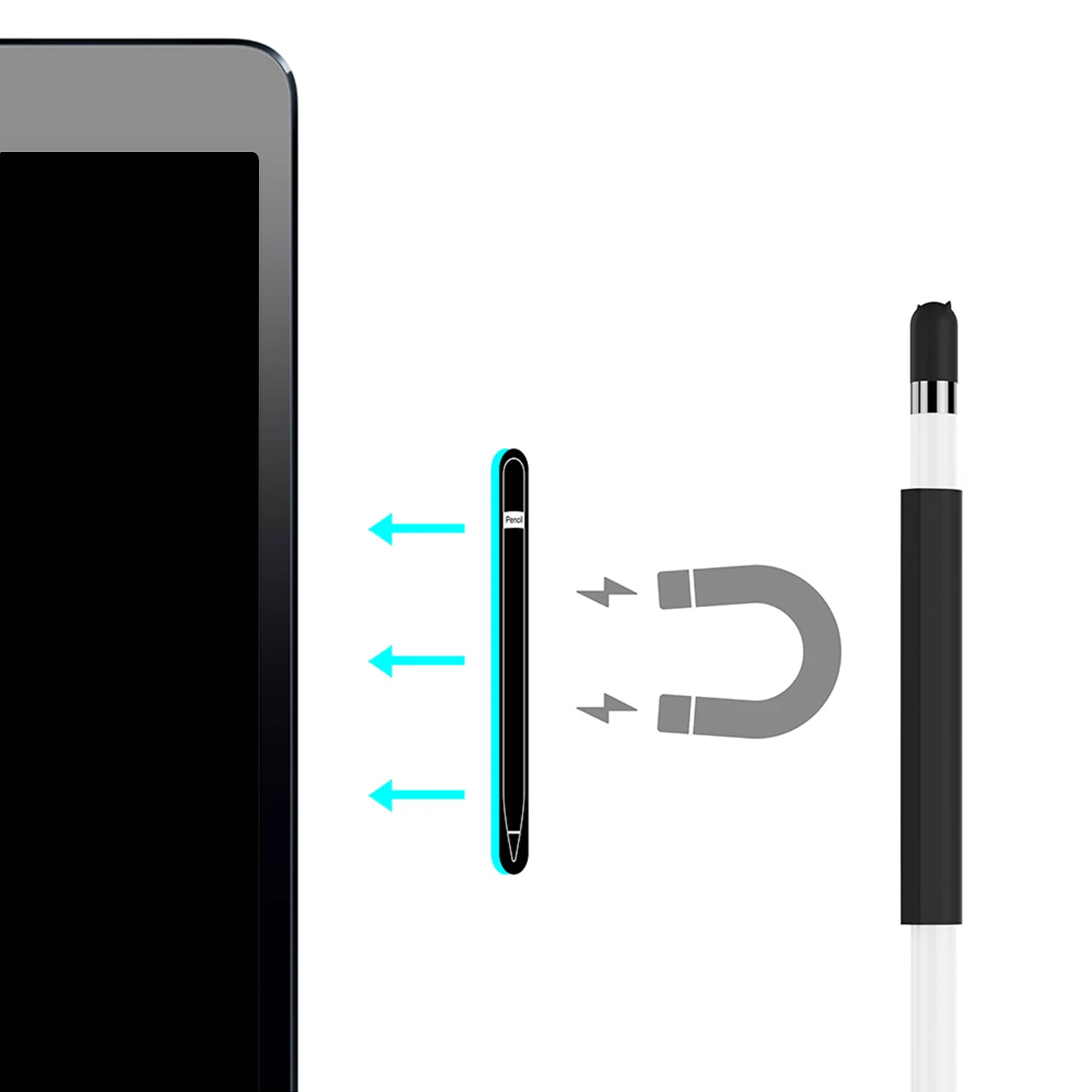 Мягкий силиконовый магнитный держатель, защитный чехол с колпачком-пером для Apple Pencil iPencil, аксессуары для стилуса
