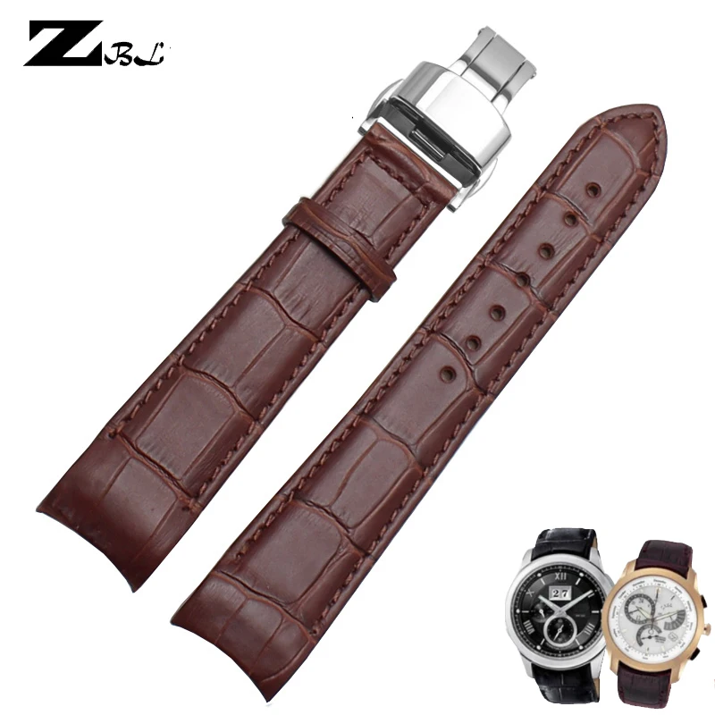 Genuine Leather Bracelet curved end watch strap for citizen BL9002-37 05A BT0001-12E 01A watch band 20mm 21mm 22mm watchband