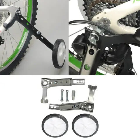 Par cykelstödhjul för 16 18 20 22 24 tums single speed cykelstabilisator stabilisatorstöd trainer 10 best sales 22-tums hjul - №5