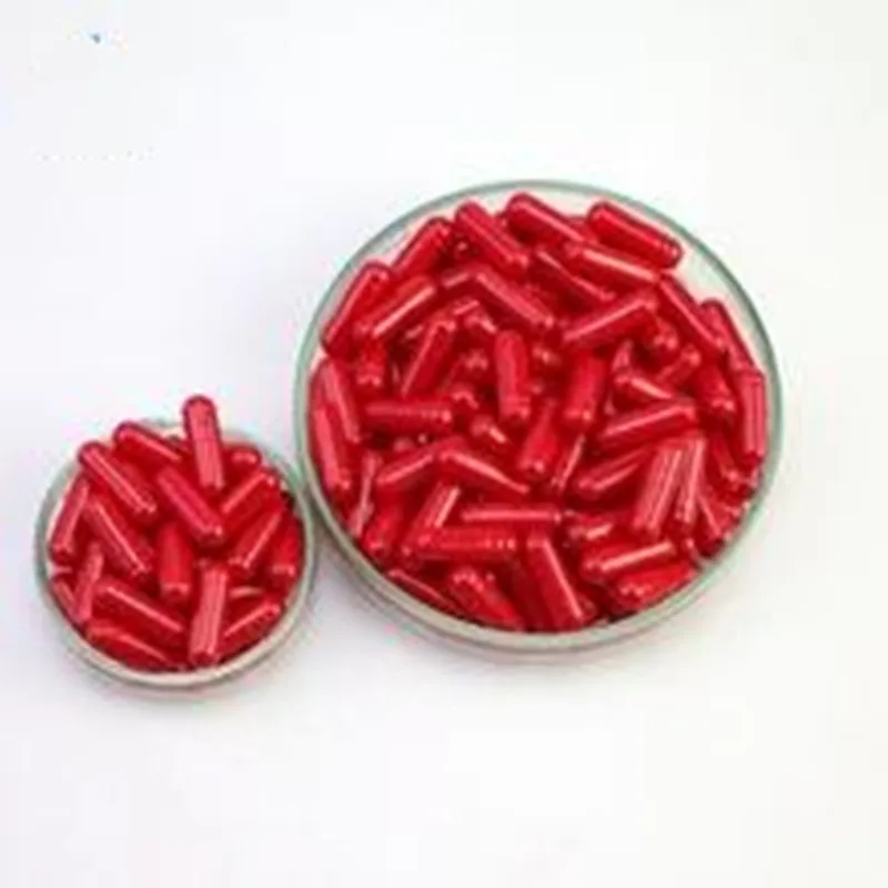 

10000ps red red Colored empty gelatin capsule 2# 2 size vacant capsules joined or seperated capsules available Packing bottle