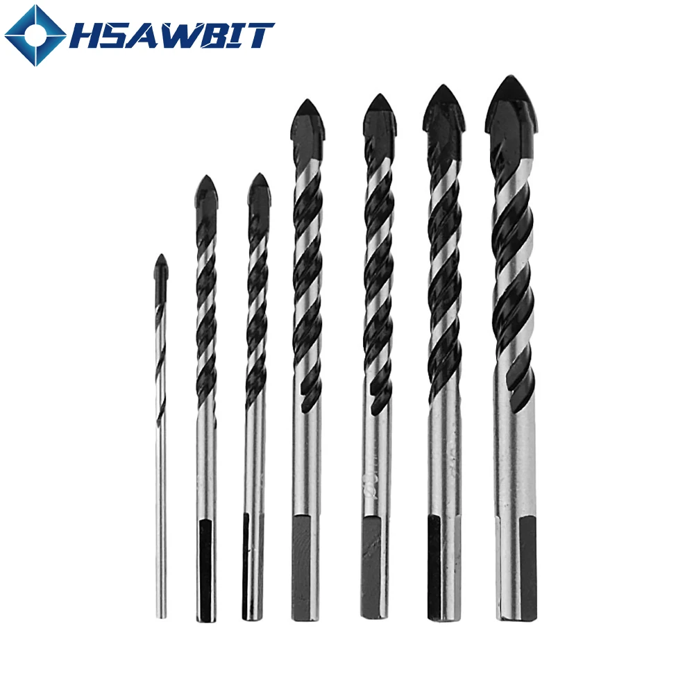 

5pcs/set Drill Bit Set 3/6/8/10/12mm Twist Drill Bit Set High Speed Steel use for Wood, wall, ceramic, glass Woodworking Tool