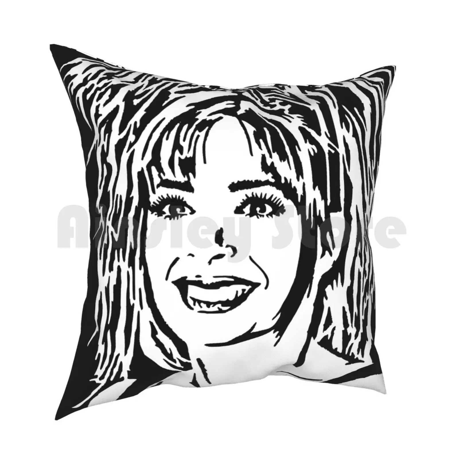 Mylène Farmer Pillow Case Printed Home Soft DIY Pillow cover Mylene Farmer Music Portrait A Singer Ape Smile French