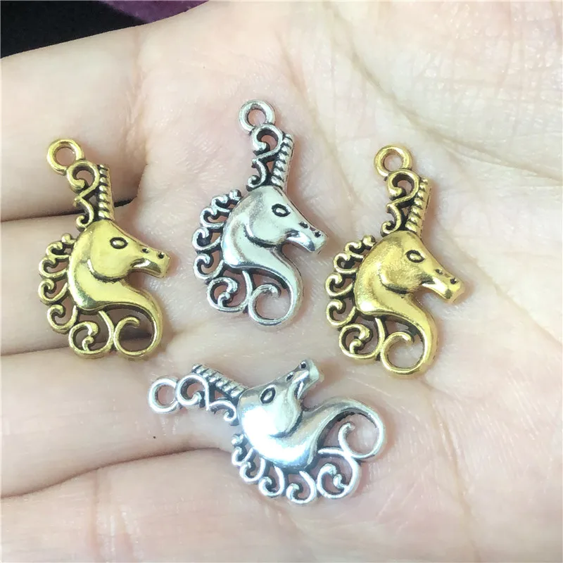 JunKang 15pcs Metal Alloy Amusement Trojan Horse Jewelry Pendant DIY Handmade Bracelet Necklace Accessories Material