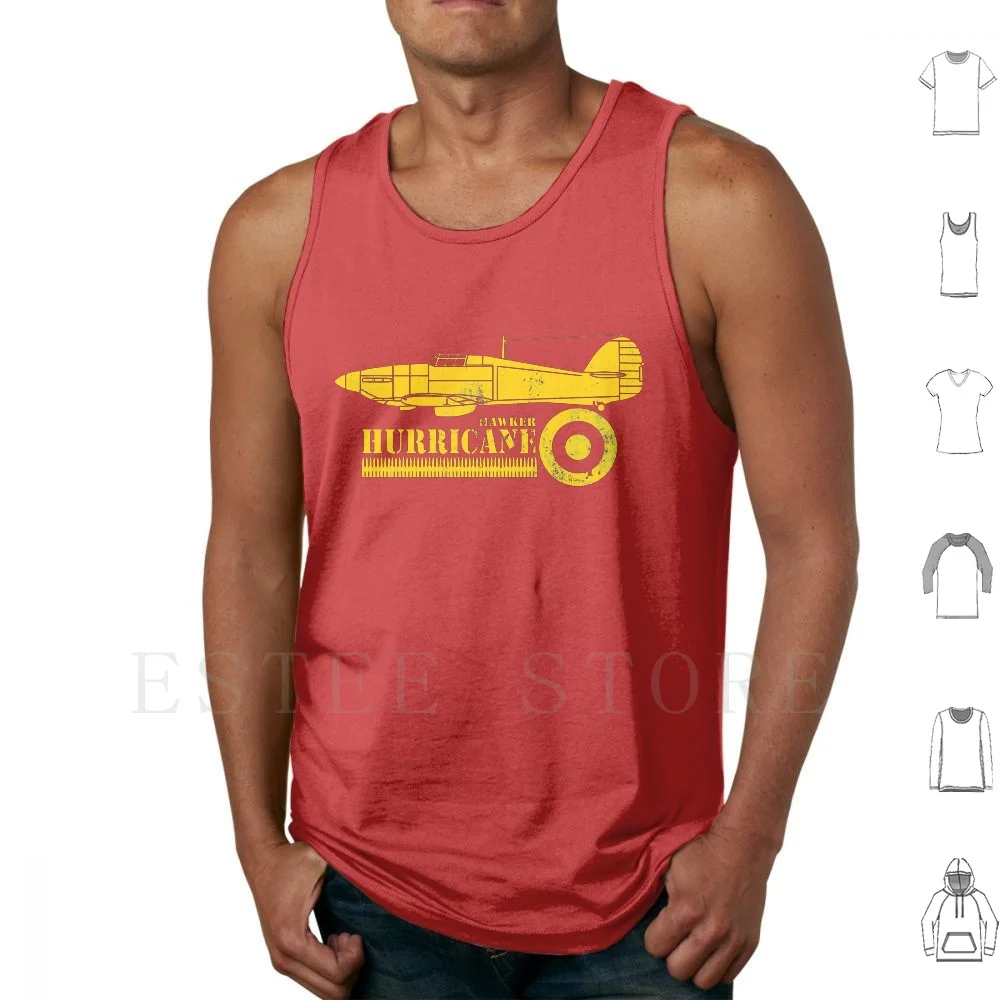 Raf Battle Of Britain Fighter-Hurricane ( Distressed ) Tank Tops Vest Battle Of Britain Raf The Few Hawker Hurricane Raf