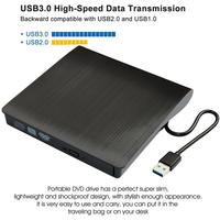 NEW USB 3.0 Slim External DVD RW CD Writer Drive Burner Reader Player Optical Drives For Laptop PC Computer dvd burner drive