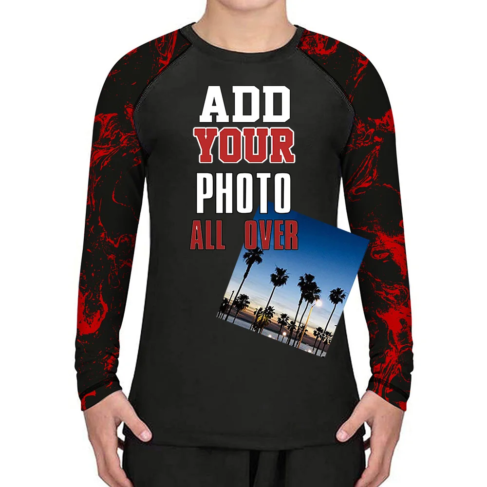 Youth custom Stylish Breathable Long Sleeve Training Rash Guards