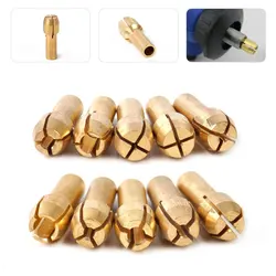 5/10 pcs  0.5-3.2mm Mini Copper Chucks Electric Drilling Bit Collet Micro Twist Drill Chuck Collets Power Tool Accessories