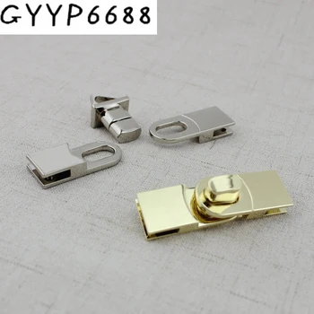 1set 20sets 5colors 55*15mm Metal Locks clasp polish handbag closure catch turnlock clasp fastener for bags Luggage accessories