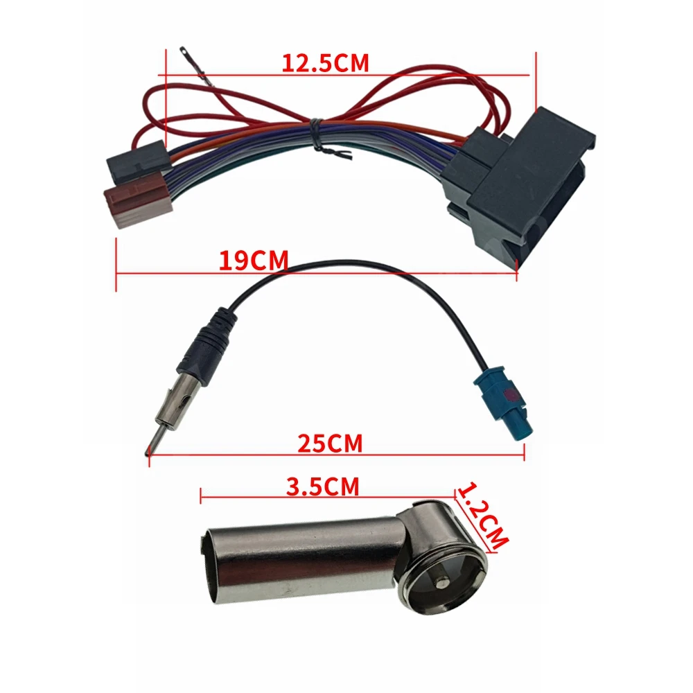 1pcs 자동차 스테레오 FM 오디오 ISO 배선 하네스 케이블 라디오 안테나 와이어 Adapte 푸조 207 307 307CC 407 1007 시트로엥 C2 C5