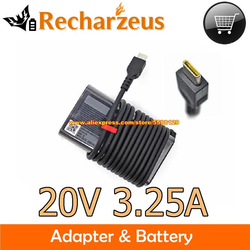 Genuine 65W Adapter 02DL151 ADLX65YSDC3A 20V 3.25A Charger For Lenovo THINKBOOK 14 15 13S X14 E15 T14S L13 R480 X1 L14 S22017