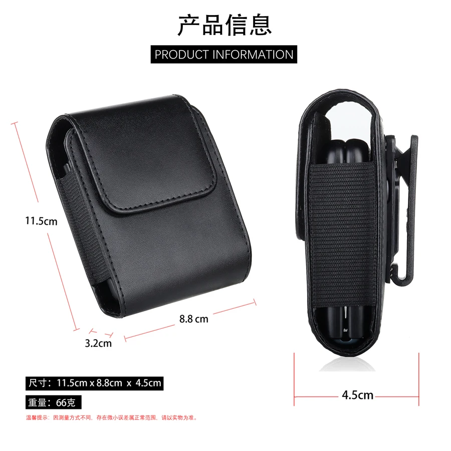 For Samsung Galaxy Z Flip 6 /Flip 5 /Flip 4 Flip 3 /Flip2 Belt Clip Holster Case Cover PU Leather Waist Bag For Motorola Razr 50