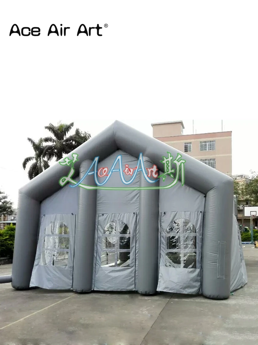 High Quality Gray Tent Inflatable Wedding Tent  With Electric Air Blower For Outdoor Event Made By Ace Air Art