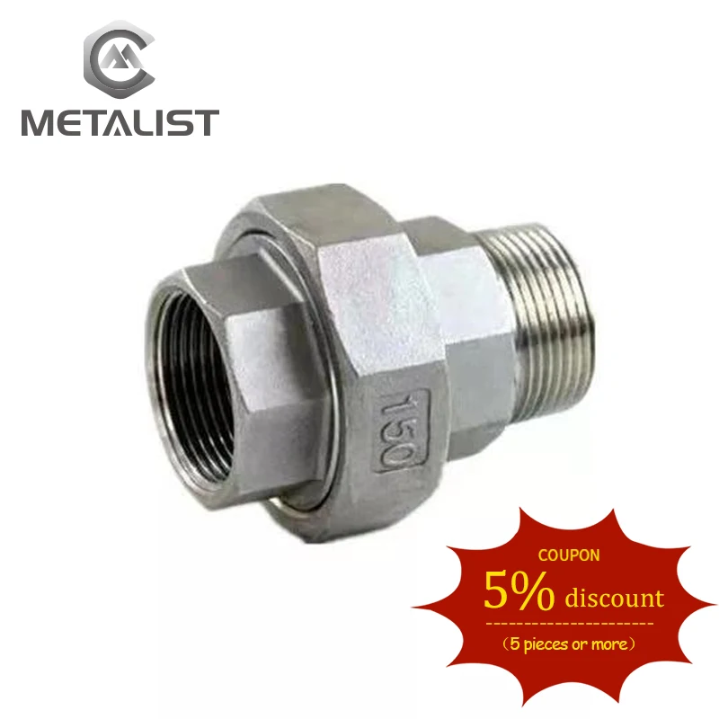 

METALIST 1"DN25 BSP Female & DN25 Male Thread SS304 Union Pipe Fitting Connector Adapter Coupler For Water Gas Oil