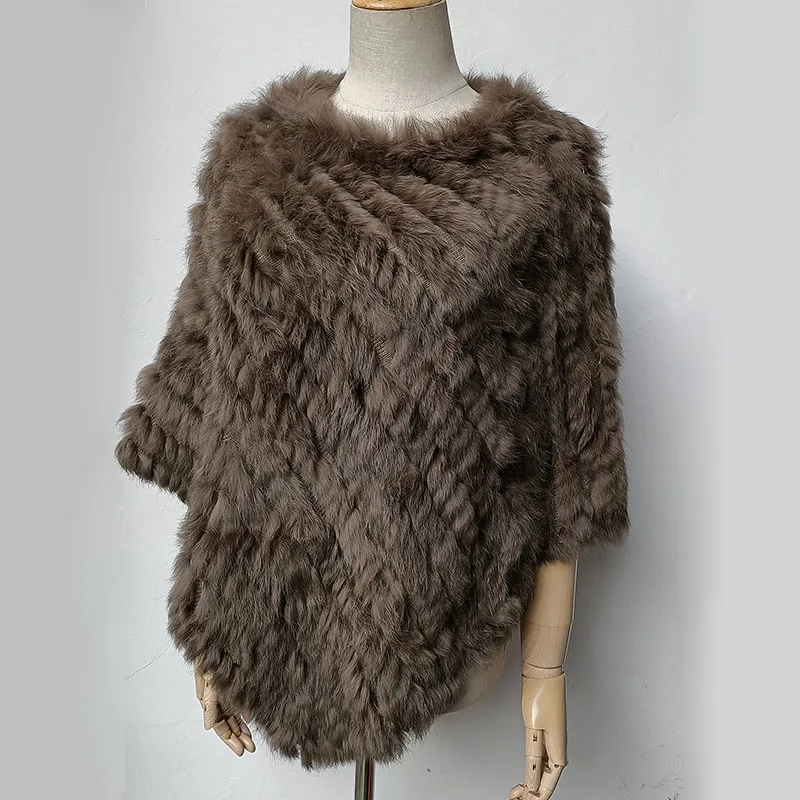 HSPL Fur Poncho 2022 Autumn Real Rabbit Hot Sale Triangle Knitted Women Pullover Lady Pashmina Wrap poncho pele de coelho 29 Haab6ff1b92724653afd6abed18f1bbf11