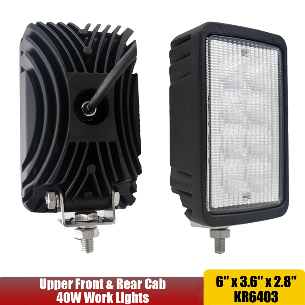 

6x4 40W Led Side Mount Work light 12V 24V 3200Lumens For Case IH Magnum Tractors 7110,7120,7130,7140,7150+ x1pc