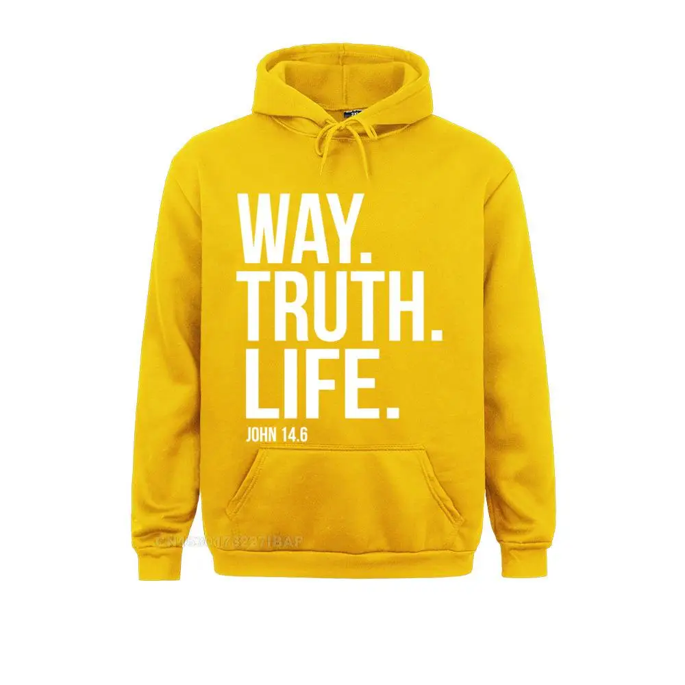 Way Truth Life Bible Scripture Verse Christian Pullover Hoodie Printed On Mens Hoodies Anime Clothes On Sale Sweatshirts