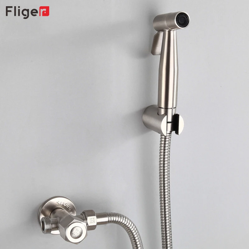 Fliger Bidet Shower Handheld Toilet Bidet Sprayer Bathroom Toilet Anal Cleaning Handheld Shower Holder Hygiene Shower G1/2