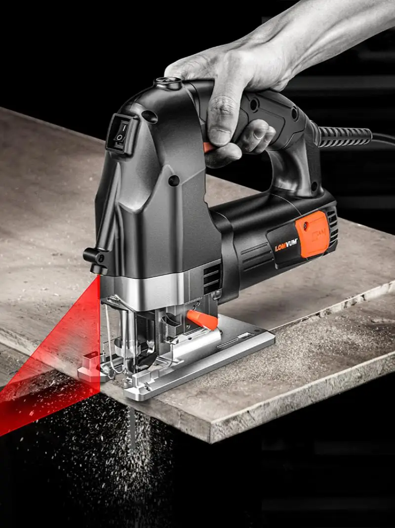 Laser Jigsaw Power Tool Machine Electric Saw With Laser Guide Jig Saw For Metal Wood Steel Cutter Blades For Woodworking