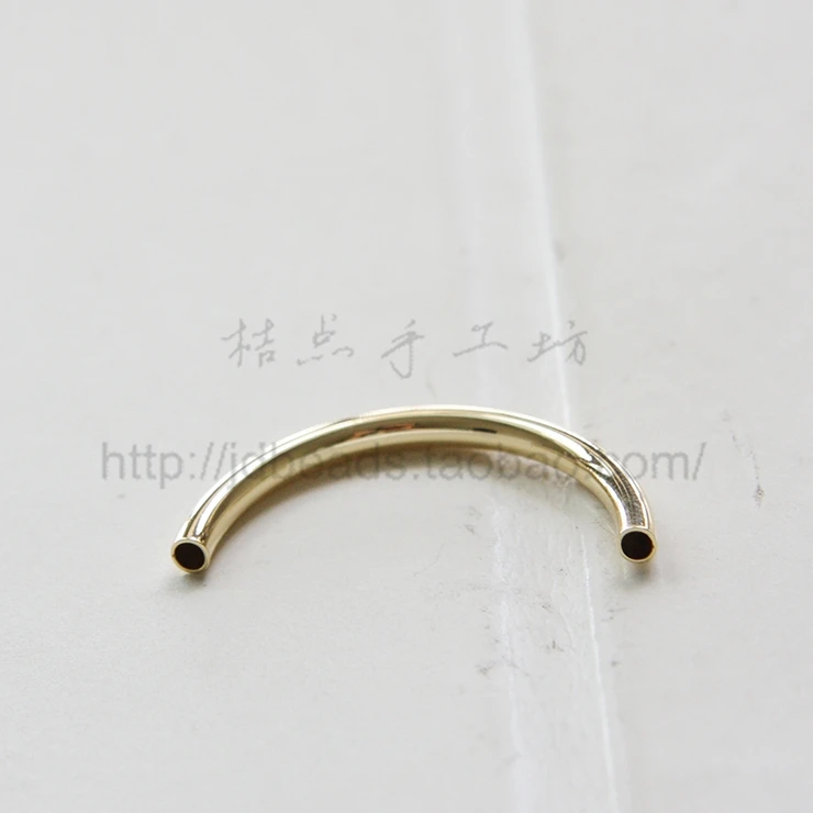 Solid Brass Curved Tube - Half Circle - Open Circle 3x35mm (3064C)