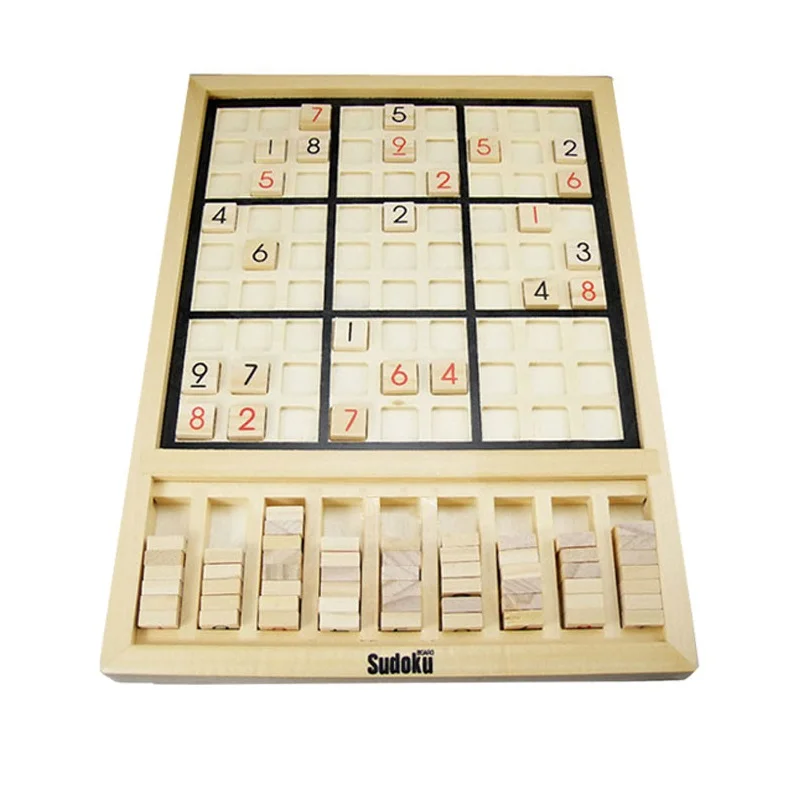 Fly AC toy - Classic Wooden Sudoku Table Game Memory Chess Sudoku Puzzle Game Educational Toys for Kids, Birthday gift