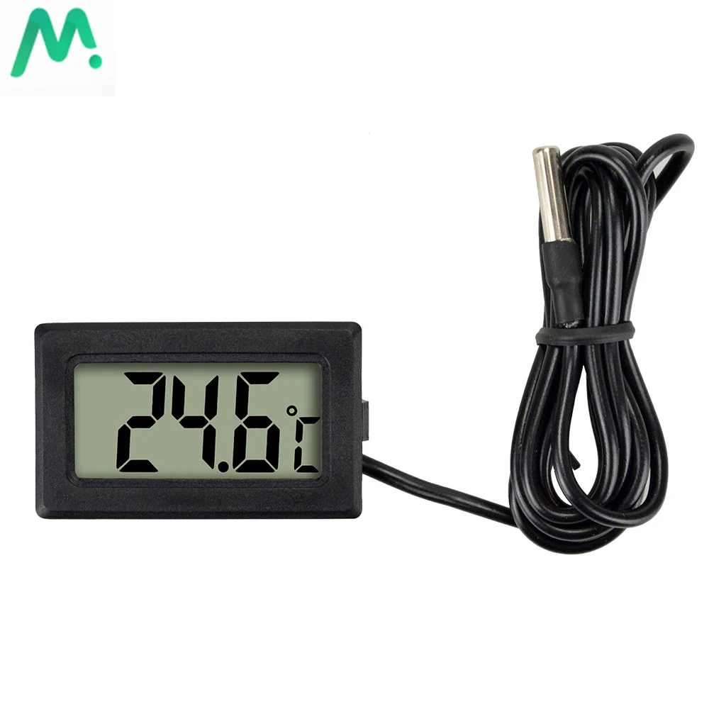 Mini Digital LCD Thermometer Sensor For Freezer Temperature -50~110 degree Refrigerator Aquarium Monitoring Display Indoor