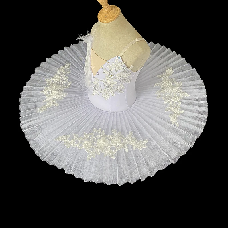 Tutu de Ballet professionnel romantique, lac des cygnes blanc pour filles, Costumes de danse de fête de ballerine pour femmes, robe de Ballet Tutu pour filles