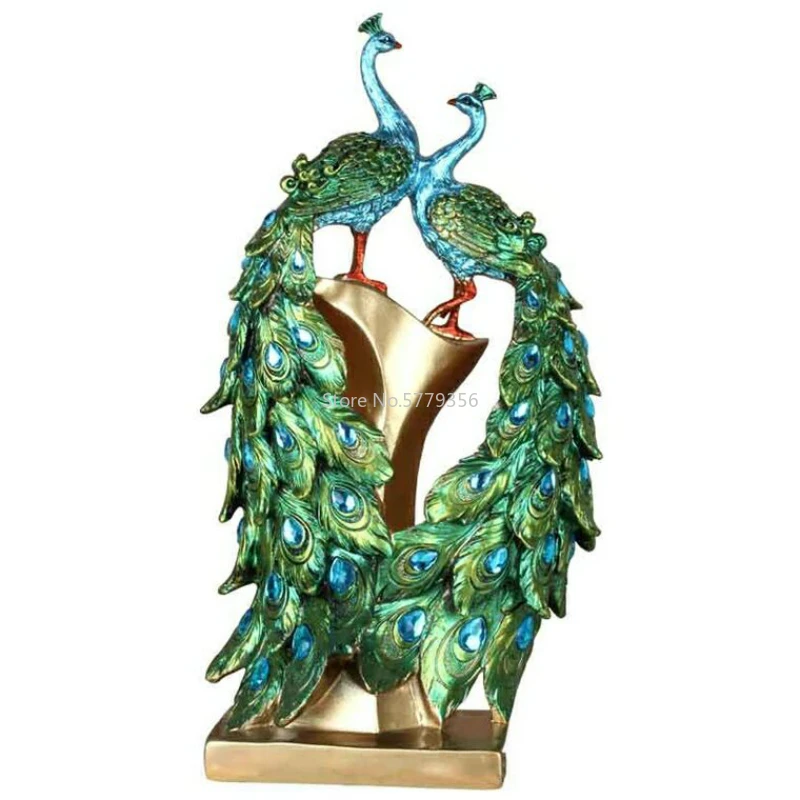 European TV Cabinet Peacock Decorations Beautiful Wine Cabinet Porch Personalized Ornaments Wedding Gifts Modern Home Decoration