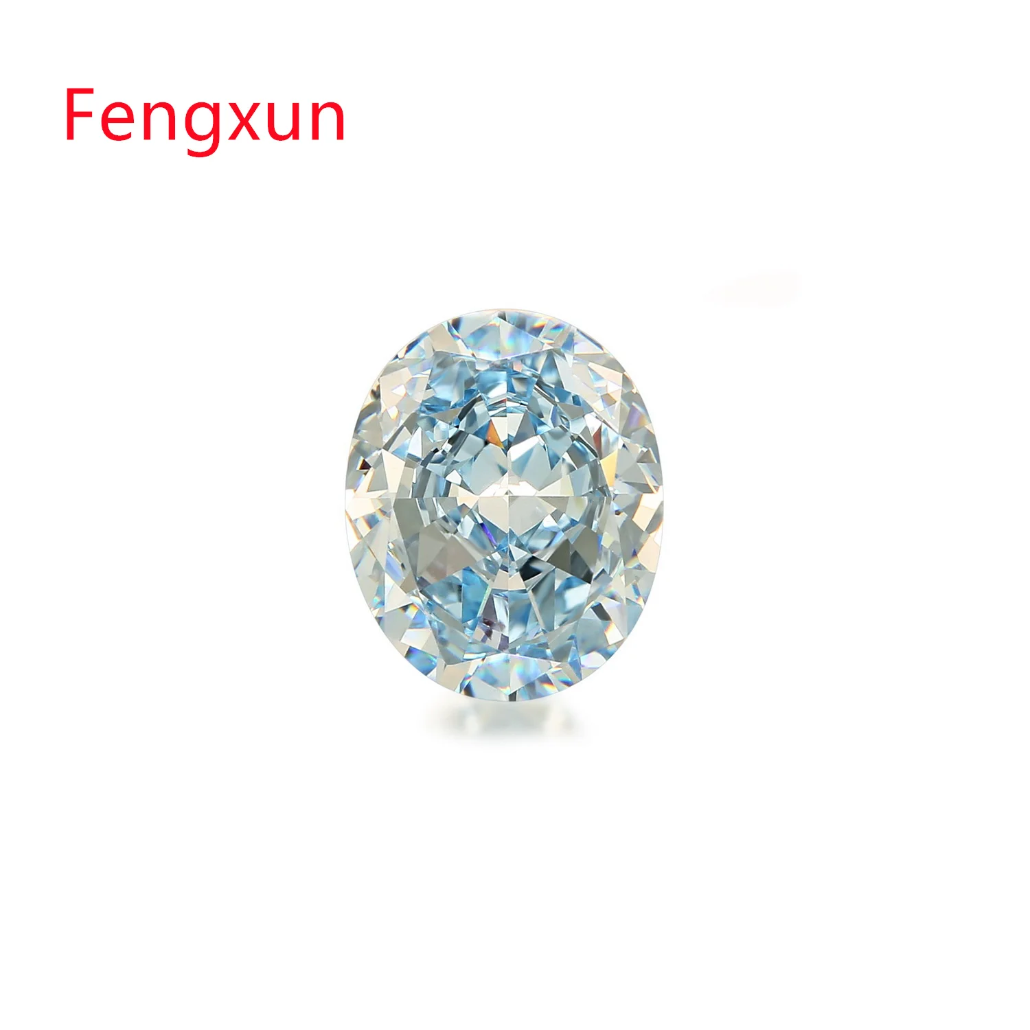 

Size 4x6~10x14mm L-Blue Top Quality Oval Shape Crushed Ice Cutting Cubic Zirconia Gemstone Stone For Jewelry Rings Making