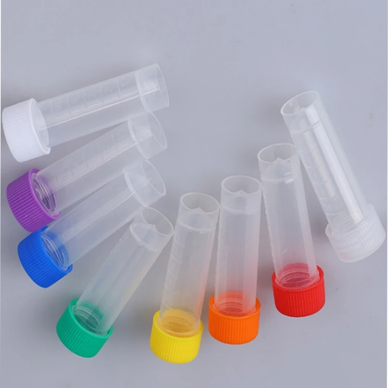 1-10ml 8color Small Barrel Vials Medicine Pill Liquid Powder Capsule Storage Container Packing Bottles Plastic Bottle Sample Jar