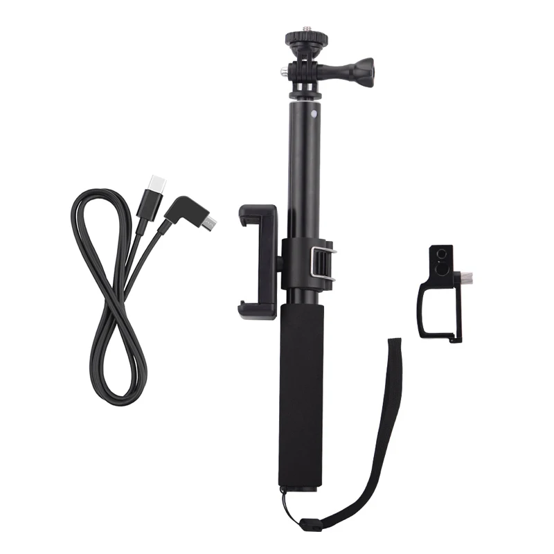 Palo de Selfie de extensión para teléfono, módulo de montaje con Clip para DJI Pocket 2, Cable de cámara cardán para IOS tipo c, accesorios micro-usb