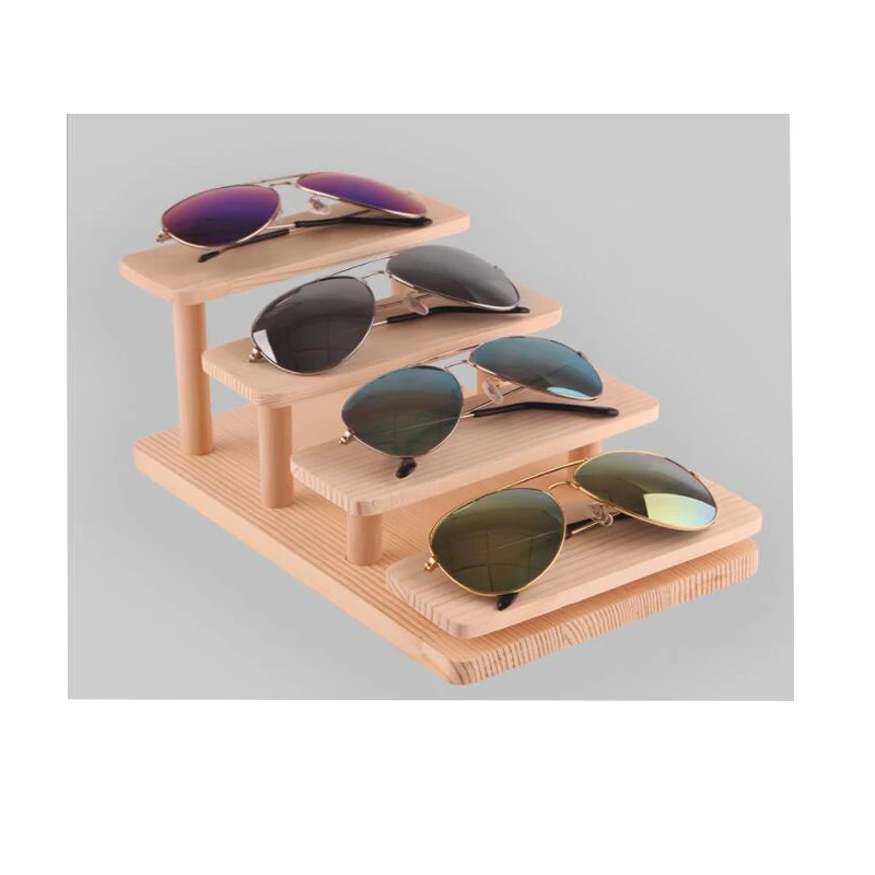 

Wooden Sunglasses Display Stand, Eyeglasses Showing Rack, Jewelry Holder, Bracelet Tray Stand, Watch Shelf, Props Organizer