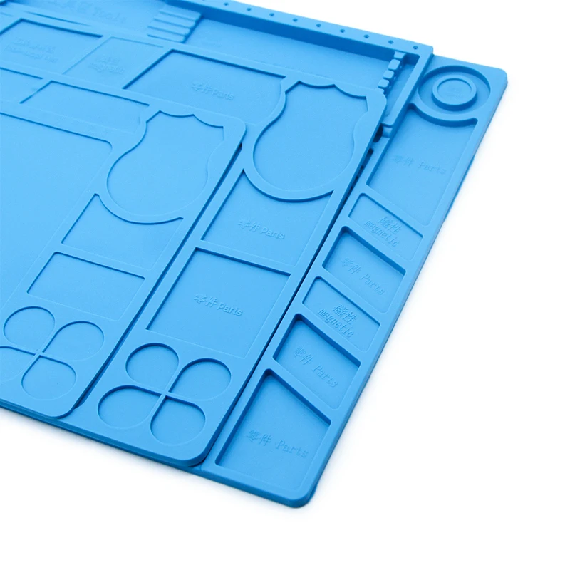 Silicone Magnetic Repair Mat Heat Resistant Anti-Static Work Pad for Soldering, Electronics Repair PCB Welding