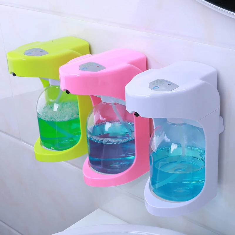 التلقائي المطهر اليد موزع الصابون التعريفي الحائط صندوق المطهر اليد غير مثقب موزع الصابون الرغوي #5