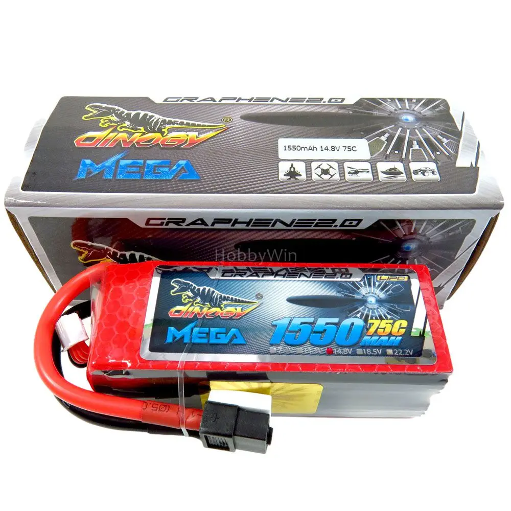 14.8V 4S 1550mAh 75C LiPO Battery TX60 plug for RC Airplane Helicopter FPV Drone Racing Car Buggy Truck Speedboat