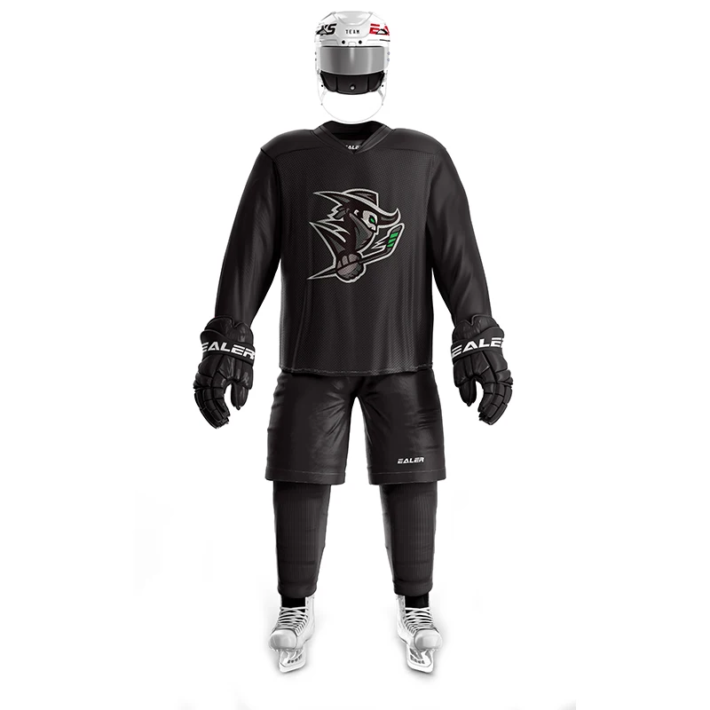 H80 series high-quality light and thin breathable black personalized ice hockey practice jersey & large street shirt-all sizes