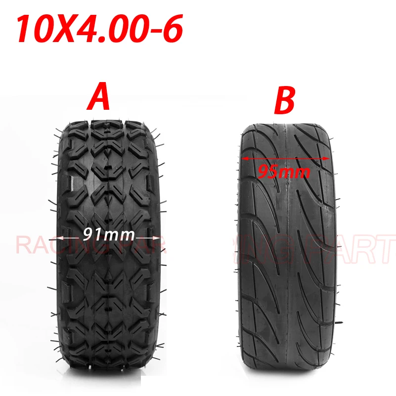 10x4.00-6 Tubeless Vacuum Tire for Electric Scooter Balance Car Mini Motorcycle 10*4.00-6 Anti Slip Off-road Tire