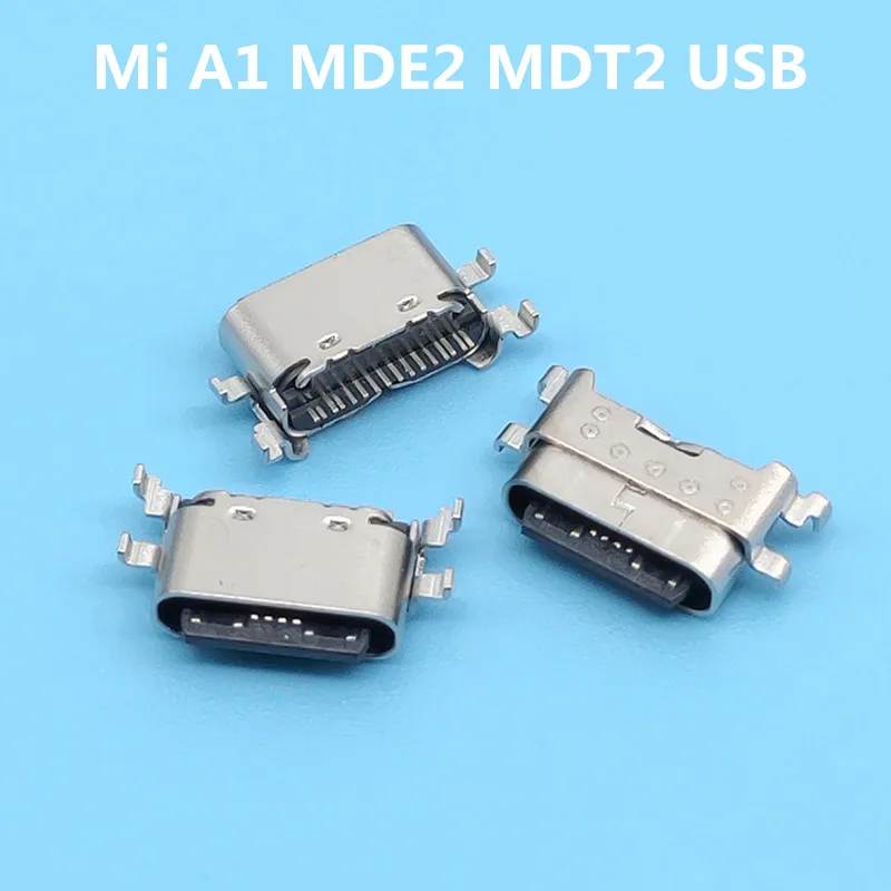 10Pcs/Lot Micro Usb Jack 3.1 Type-C 16Pin Xiaomi Mi A1 Female Connector For Mobile Phone Charging Port Charging Socket