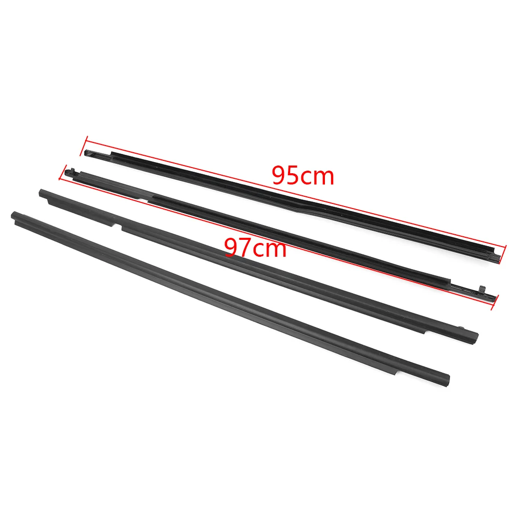 4Pcs Car WeatherStrip Outside Window Trim Door Belt Exterior Moulding Wind Rain Deflector For Toyota Corolla 2009 2010 2011 2012